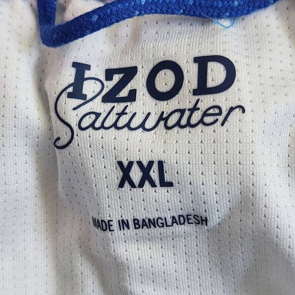 Izod Blue Stripe Swim Trunks NWT Size XXL Izod Saltwater Blue Swim Shorts - Picture 6 of 9